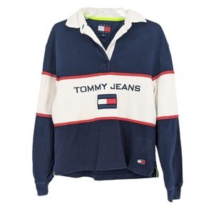 Tommy Jeans 90s Colorblock Rugby Shirt Size XS